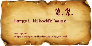 Margai Nikodémusz névjegykártya
